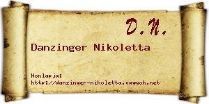 Danzinger Nikoletta névjegykártya