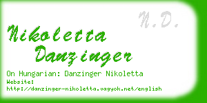 nikoletta danzinger business card